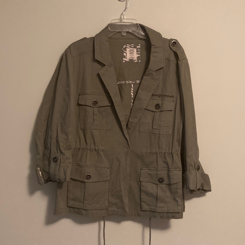 Good Hart by Matilda Jane Women's Utility Jacket in Olive Green